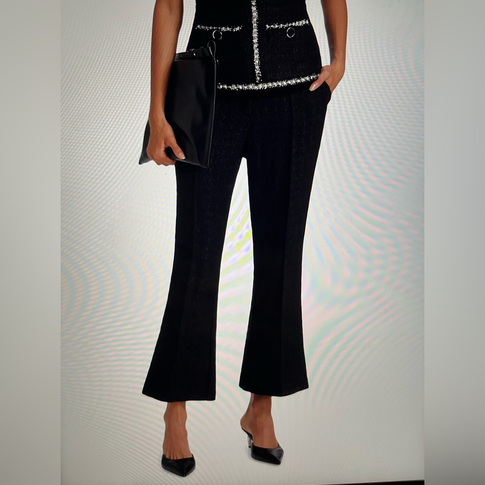 MILLY Betsy Boucle Pant - Black